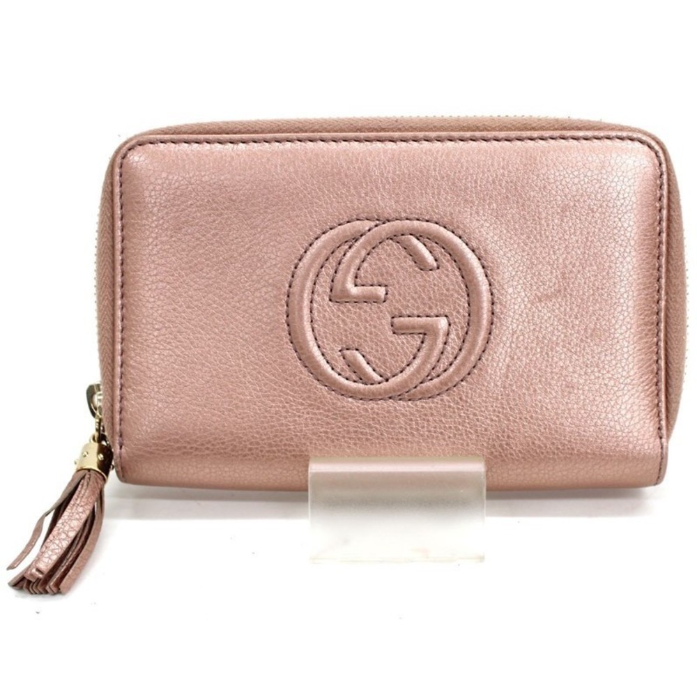 Gucci Soho Medium Wallet Round Zipper Pink